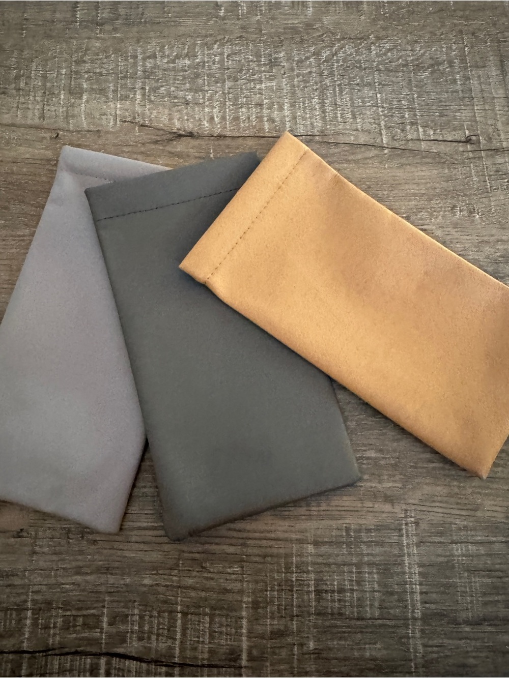 Faux Leather Travel Sunglasses Case Accessories Pouch Gray, Charcoal, Camel